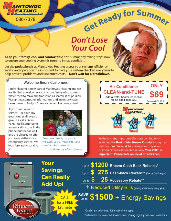 2012 spring flyer 1 manitowoc heating refrigeration services inc heating and cooling flyer